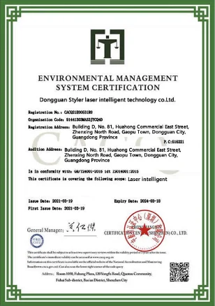 Environmental management system certification