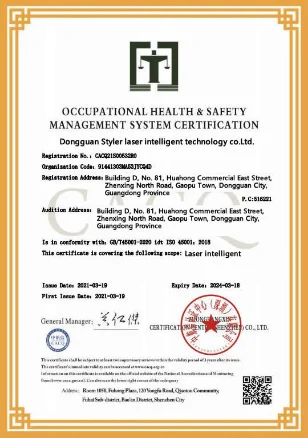 Occupational health and safety management system certification