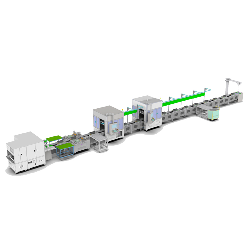 Intelligent flexible production line for laser welding of square aluminum shell batteries