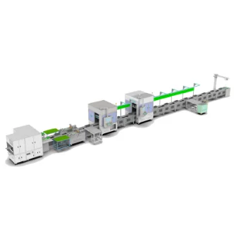 Intelligent flexible production line for laser welding of square aluminum shell batteries